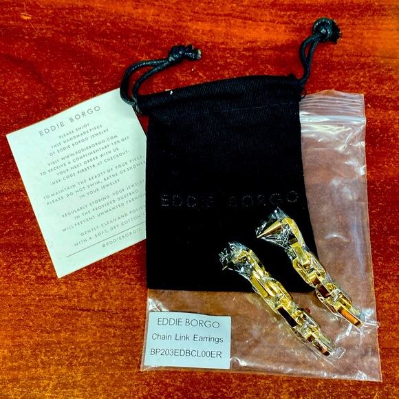 Eddie Borgo Chain Link Earrings NWT - Picture 2 of 4